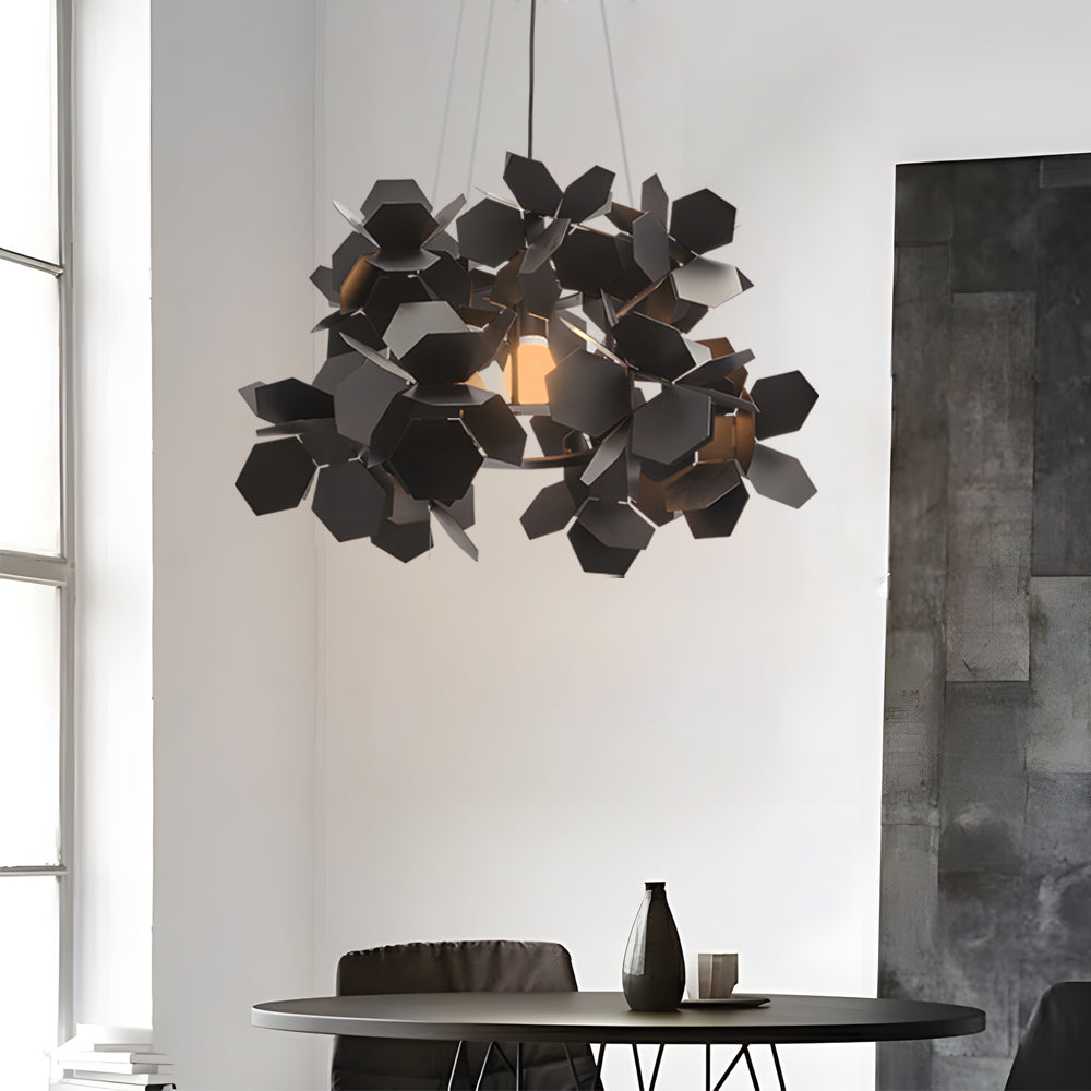 Black Geometric Chandelier Iron Art Designer Ceiling Light
