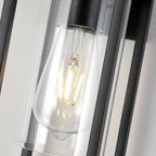 Black Iron Frame Retro Glass Cover Industrial Wall Sconces Lighting
