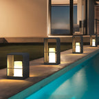 [Open-Box]Black Lantern Outdoor Light Rectangular Frame Waterproof Lamp