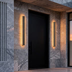 Black Linear Wall Light LED Modern Waterproof Outdoor Light