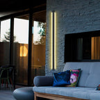 Black Linear Wall Light LED Modern Waterproof Outdoor Light
