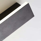 Black Linear Wall Sconce Waterproof Metal Modern LED Outdoor Light