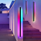 Black Long LED RGB Linear Light Outdoor Waterproof Wall Lighting