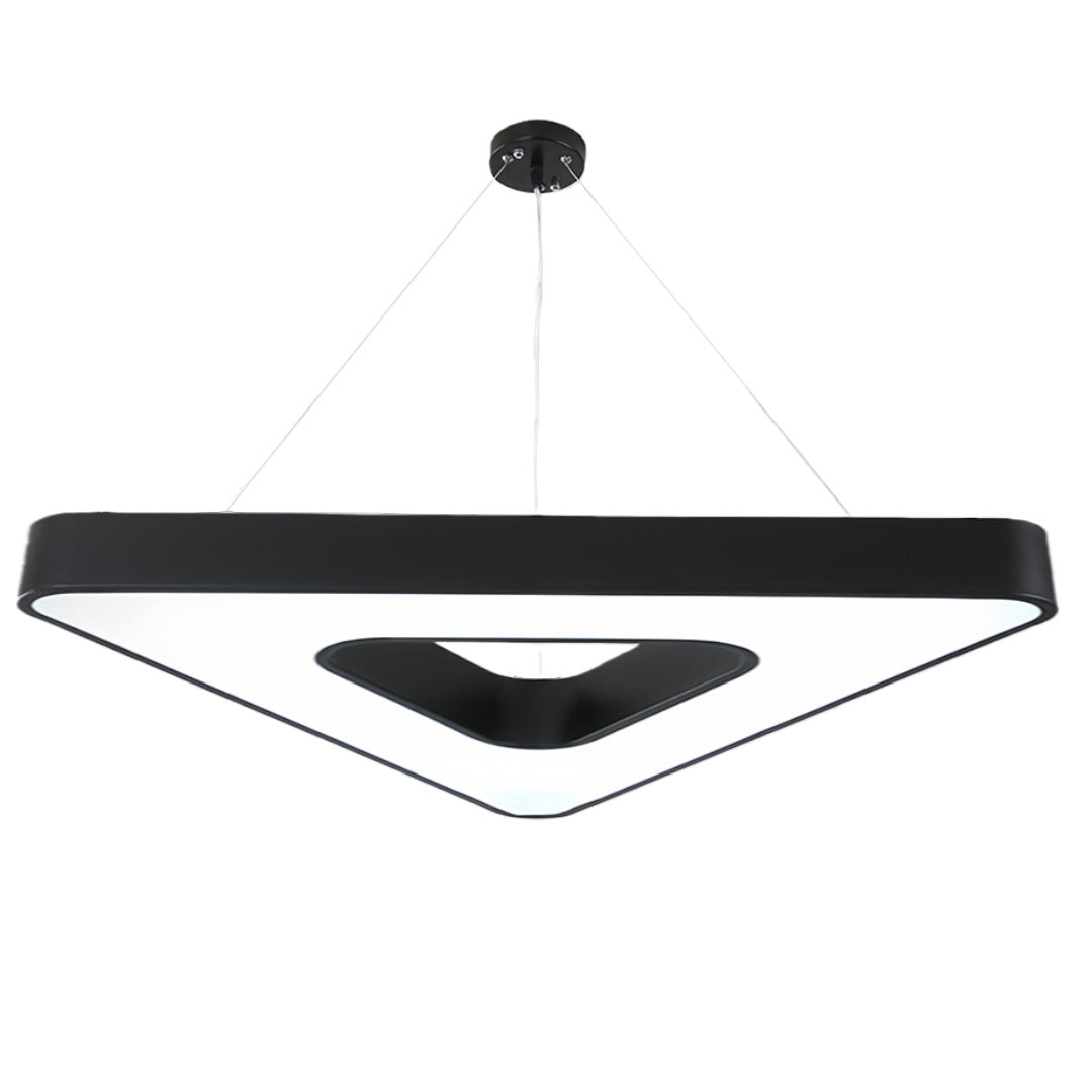 Black Modern Chandeliers Creative LED Triangular Ceiling Light