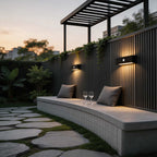 Black Motion Sensor Outdoor Wall Light Waterproof LED Solar Light