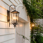 2 PCS Black Outdoor Wall Sconce European Vintage Wall Lantern