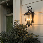 2 PCS Black Outdoor Wall Sconce European Vintage Wall Lantern
