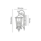 2 PCS Black Outdoor Wall Sconce European Vintage Wall Lantern