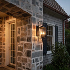 2 PCS Black Outdoor Wall Sconce European Vintage Wall Lantern
