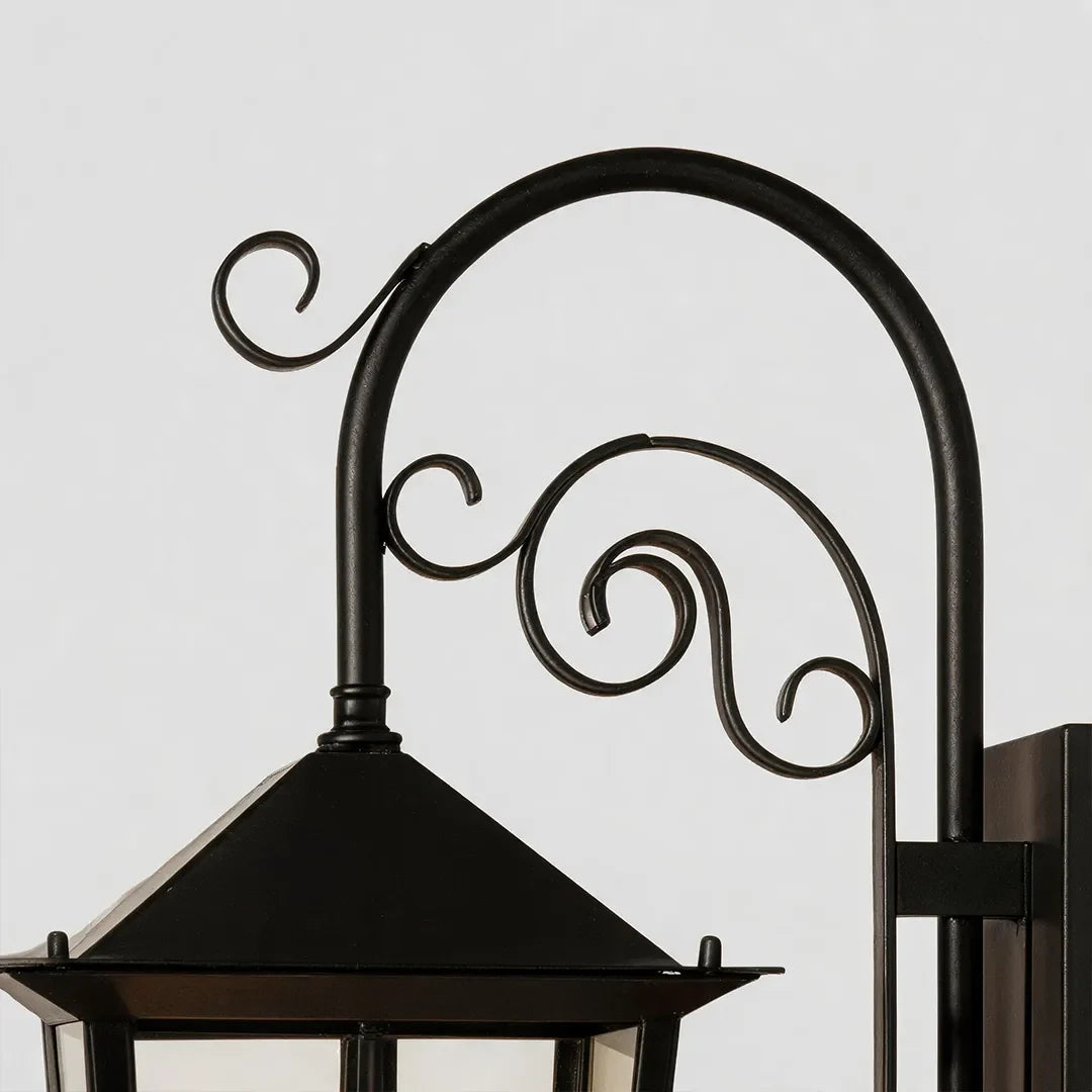 2 PCS Black Outdoor Wall Sconce European Vintage Wall Lantern