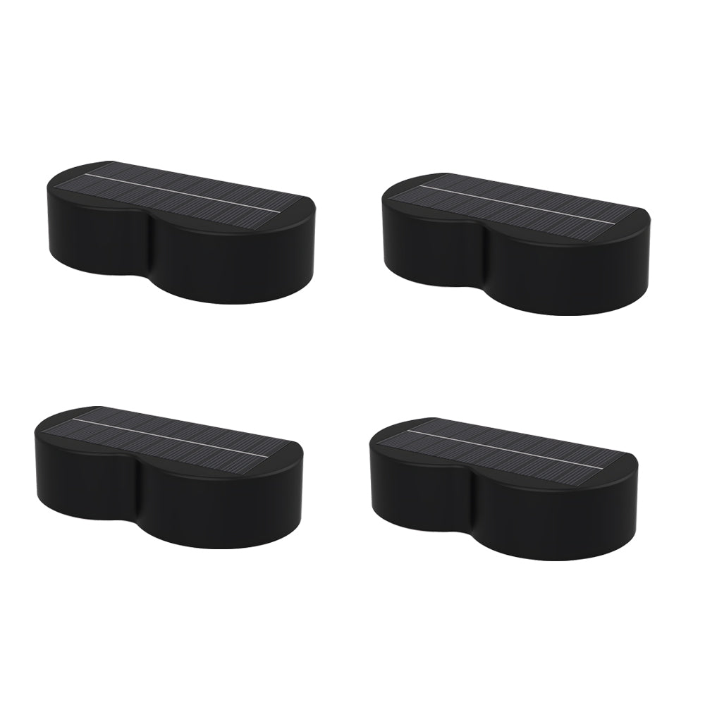 4-Pcs Outdoor Wall Wash Lighting Waterproof Solar-Powered RGB Light
