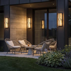 Contemporary Black Wall Lights Faux Marble Outdoor Light