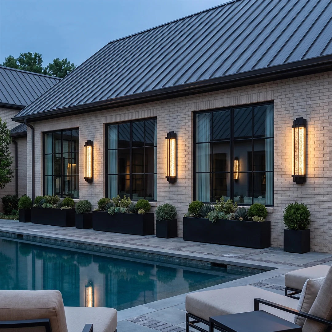 Black Outside Wall Lights Modern Stainless Steel Light