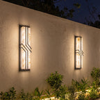Contemporary Black Wall Lights Faux Marble Outdoor Light