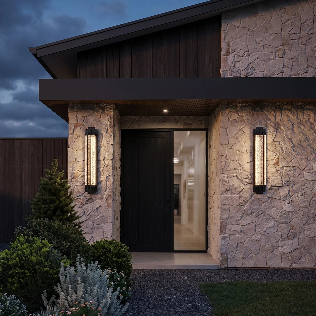 Black Outside Wall Lights Modern Stainless Steel Light