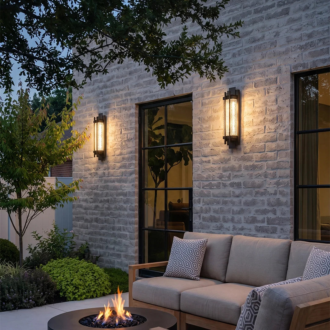 Black Outside Wall Lights Modern Stainless Steel Light