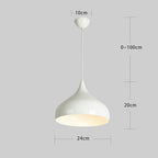 9 inch  Incandescent Metal Dome Bowl Black Pendant Light Fixtures