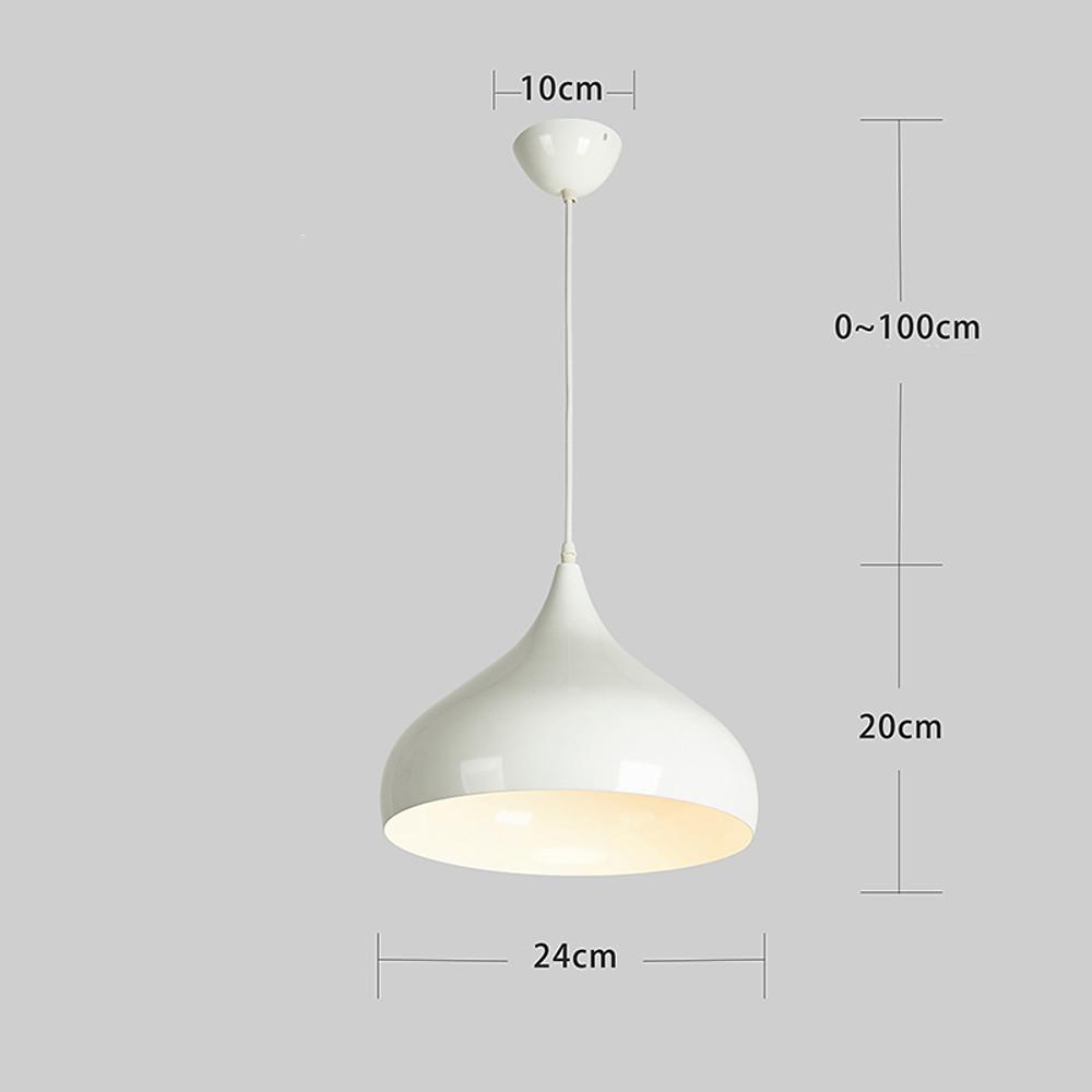 9 inch  Incandescent Metal Dome Bowl Black Pendant Light Fixtures