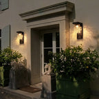 Black Sconce Wall Light Modern Glass Outdoor Light