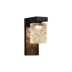 Black Sconce Wall Light Modern Glass Outdoor Light