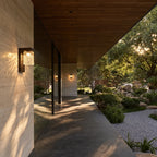 Black Sconce Wall Light Modern Glass Outdoor Light