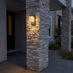 Black Sconce Wall Light Modern Glass Outdoor Light