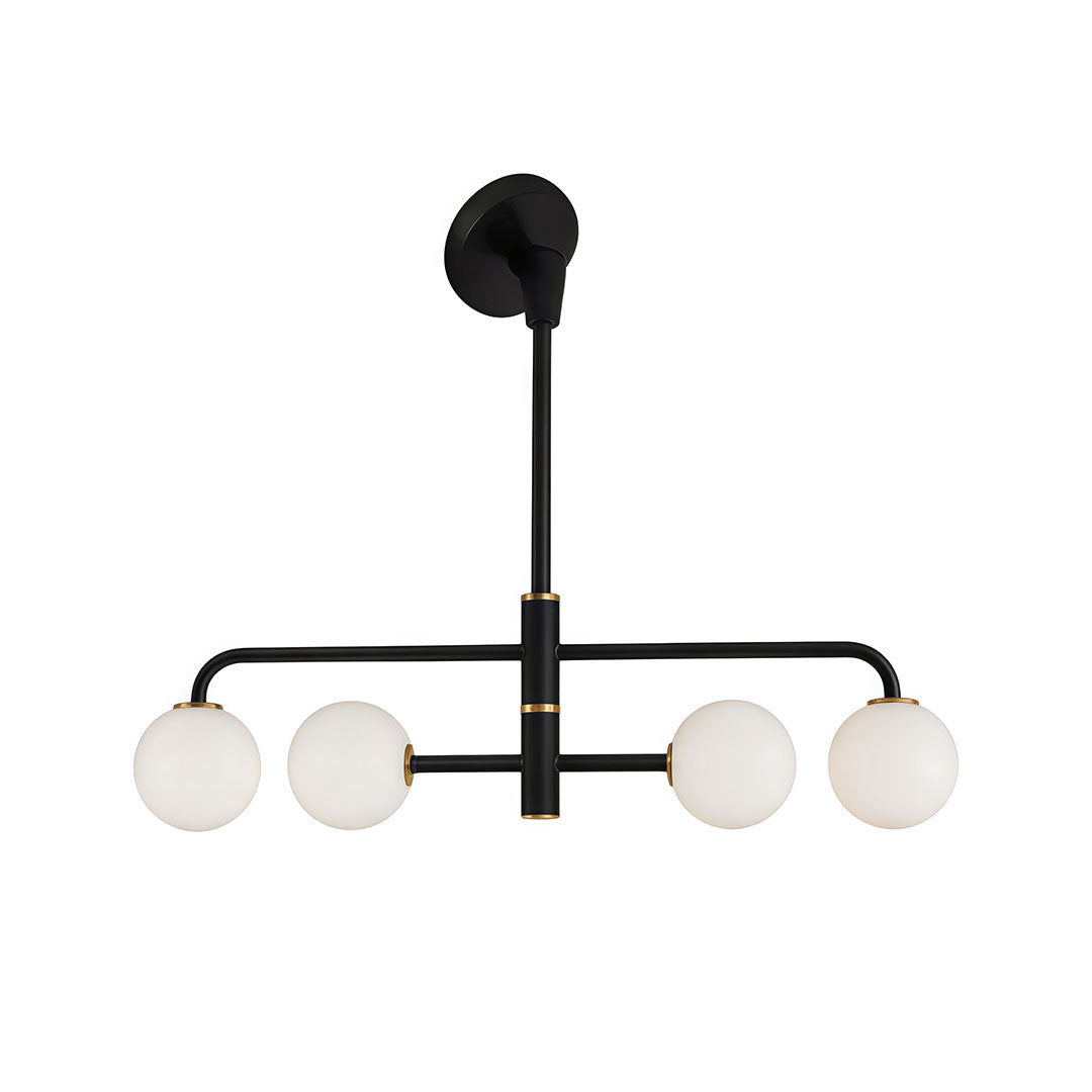 Black Semi Flush Mount Light Minimalist Sloped Ceiling Light