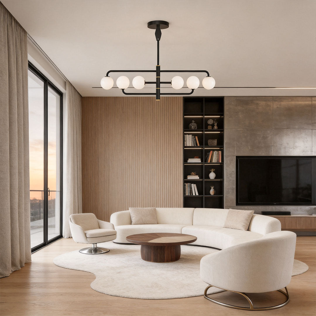 Black Semi Flush Mount Light Minimalist Sloped Ceiling Light
