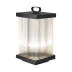 Solar Lanterns for Garden Square Ripple Waterproof Black Light