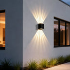 Black Square Outdoor Wall Lights Creative LED up and down Light
