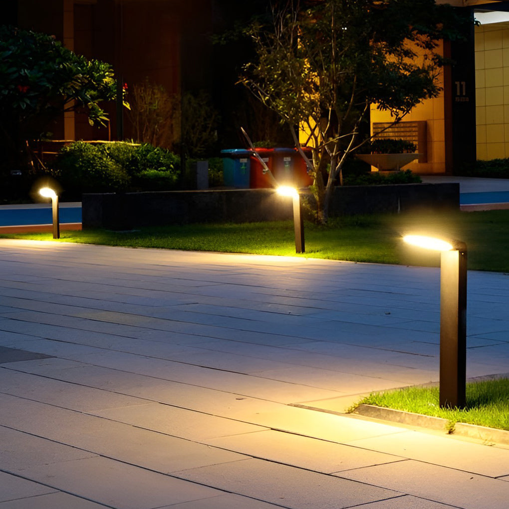 Bollard Landscape Lights LED Ring Outdoor Metal Light