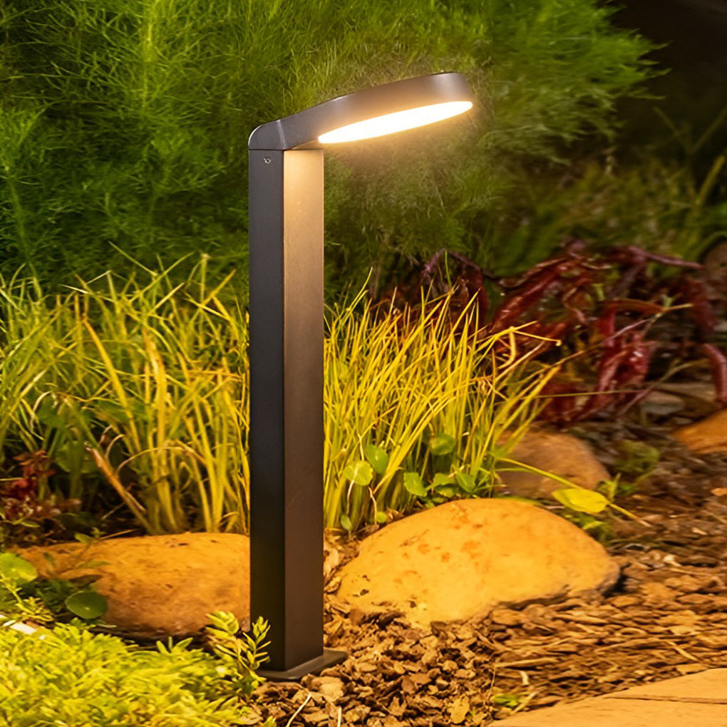 Bollard Landscape Lights LED Ring Outdoor Metal Light