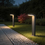 Bollard Landscape Lights LED Ring Outdoor Metal Light