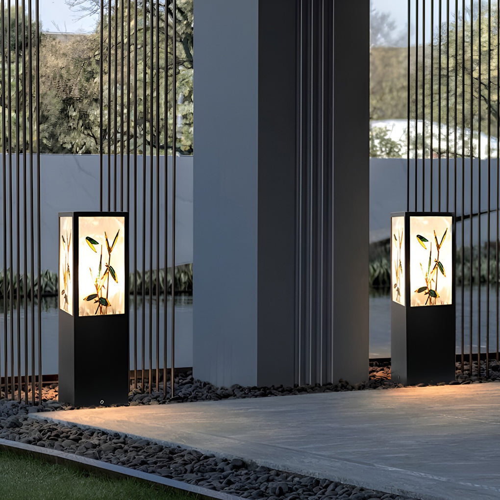 Bollard Pathway Lights Modern Square LED Landscape Light