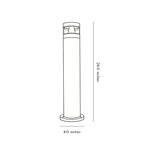 Bollards with Lights Black Waterproof LED Landscape Light
