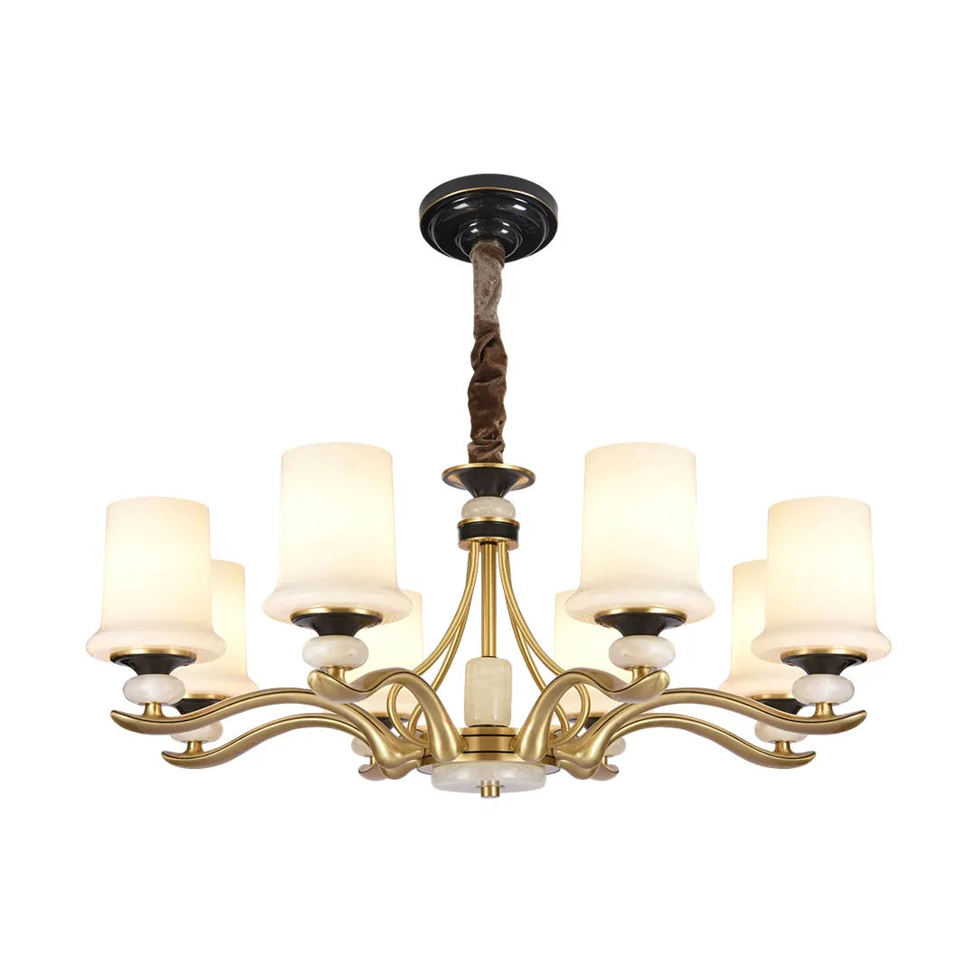 Brass Candle Chandelier American Vintage Ceiling Light