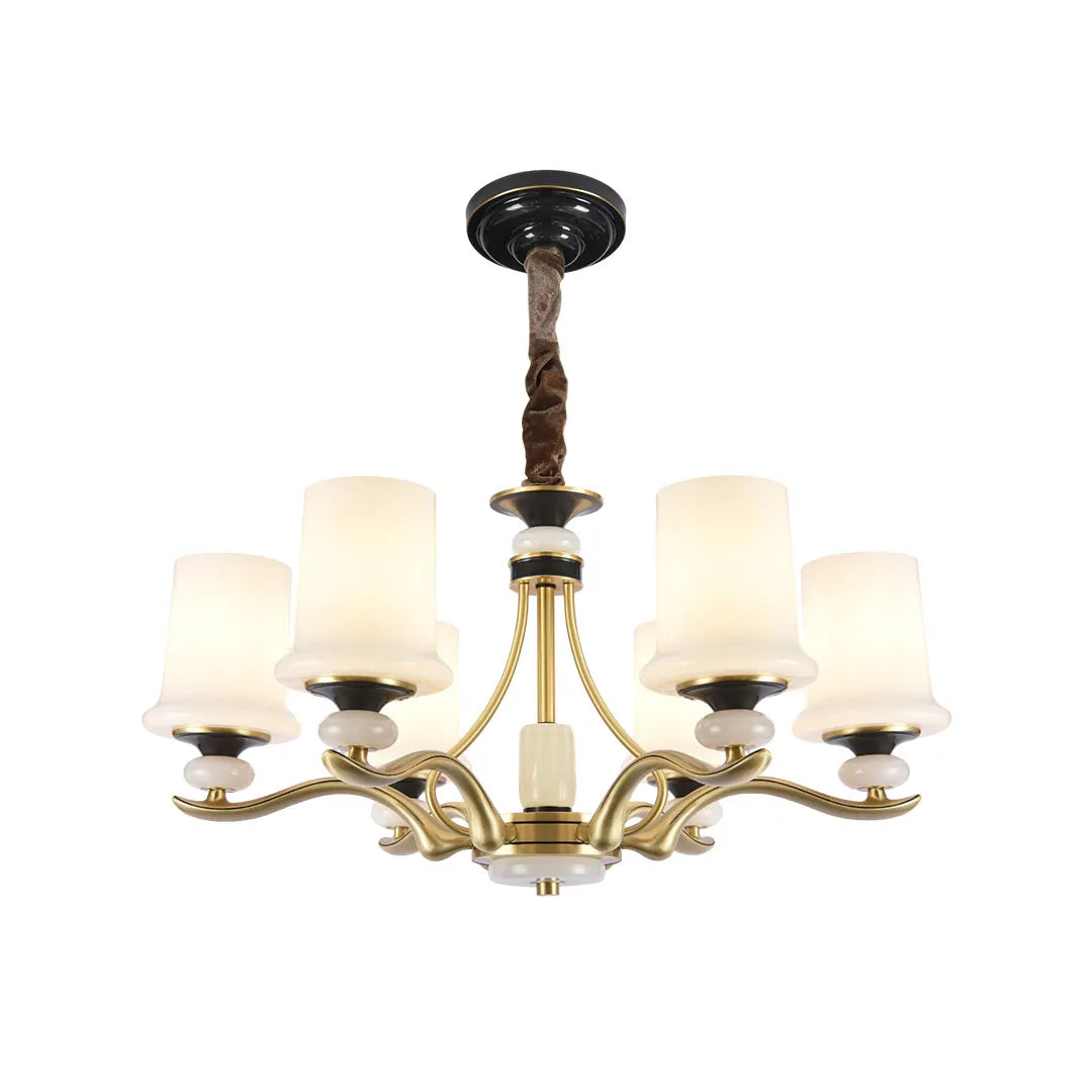 Brass Candle Chandelier American Vintage Ceiling Light