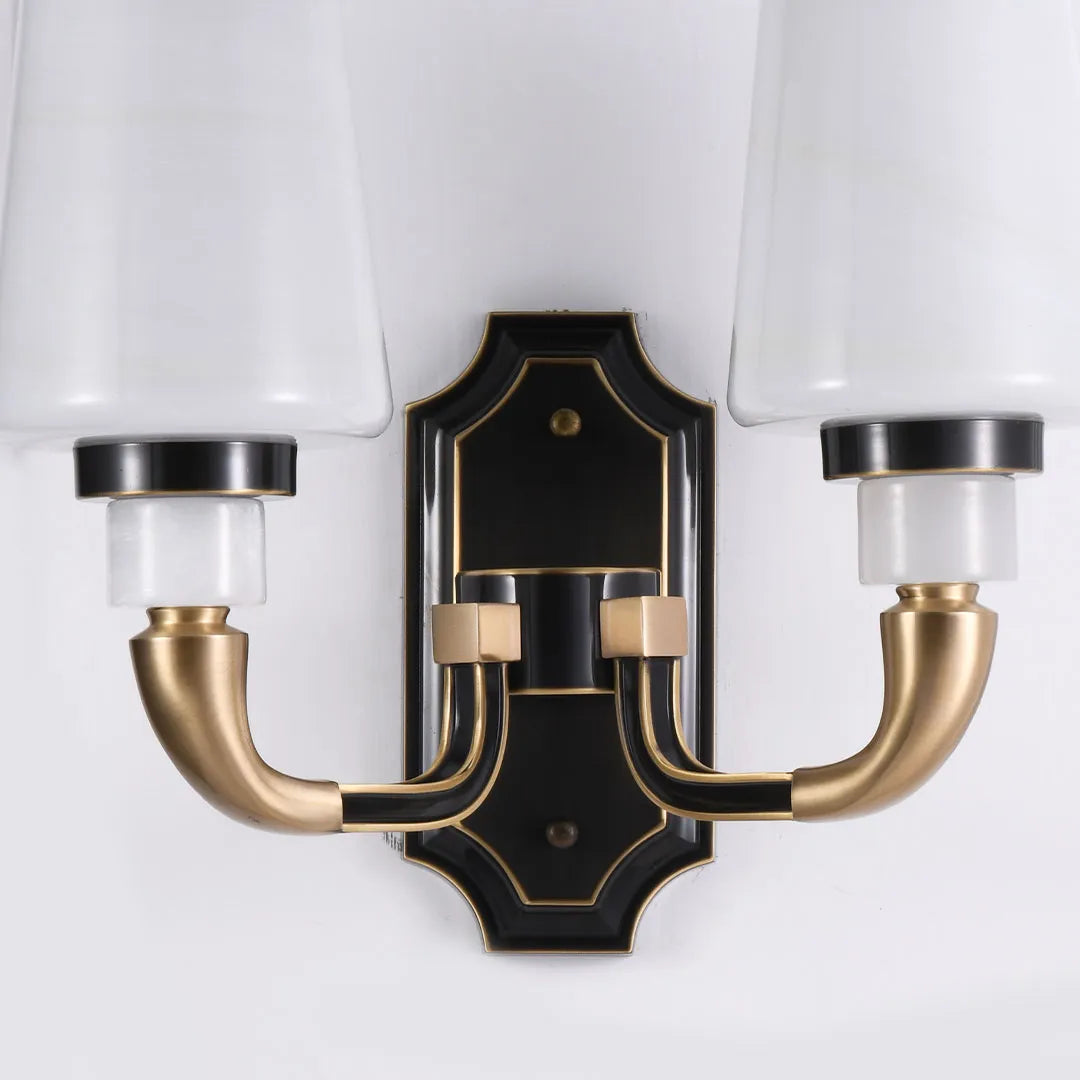 Brass Candle Sconces Wall Modern Double Ended Glass Light