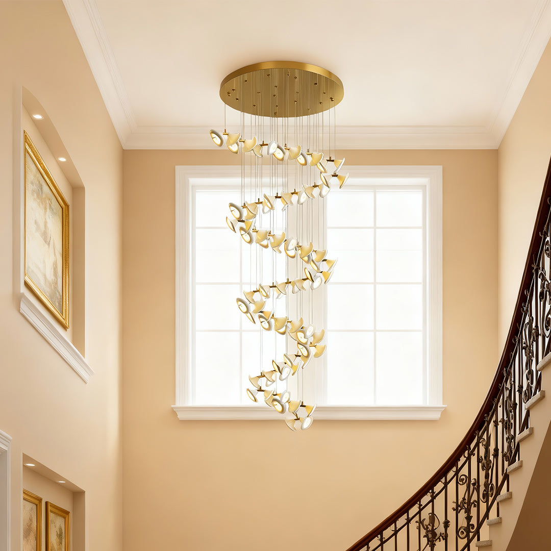 Ceramic Chandeliers Luxury Tulip Flower Ceiling Light