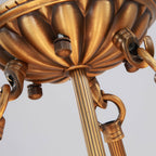 Brass Modern Chandelier European Style Marble Ceiling Light