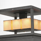 Brick Pillar Solar Lights Square Waterproof Metal Light