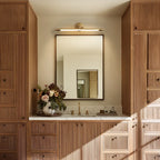 Brushed Gold Vanity Light Bar European-Style Linear Copper Light