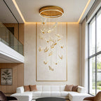 Butterfly Chandelierv Modern Metal Disk Acrylic Ceiling Light