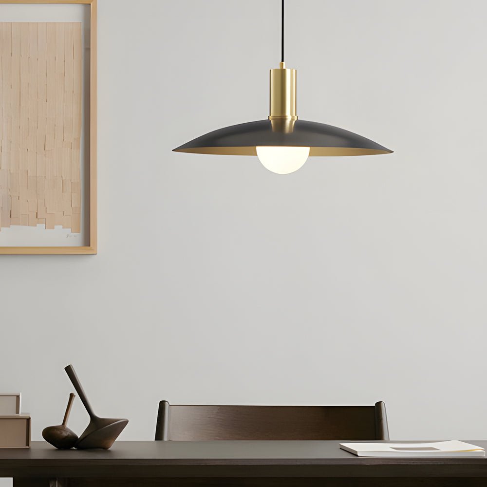 Brass Flared Pendant Light Modern Elegant LED Ceiling Fixture for Home