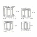 Caged Pillar Lights Vintage Square Waterproof LED Light