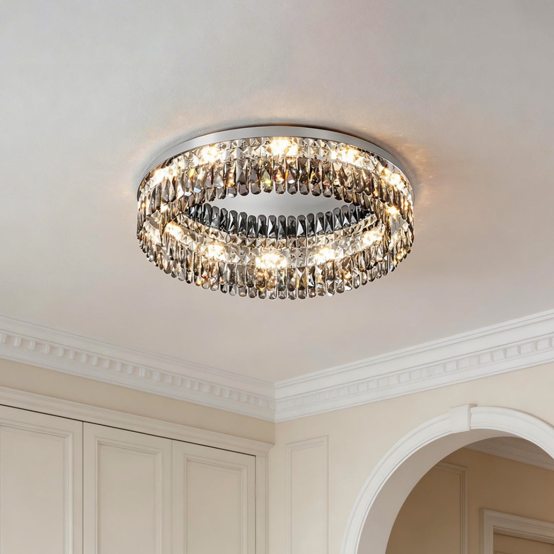 Ceiling Round LED Lights Luxury French Crystal Ceiling Light