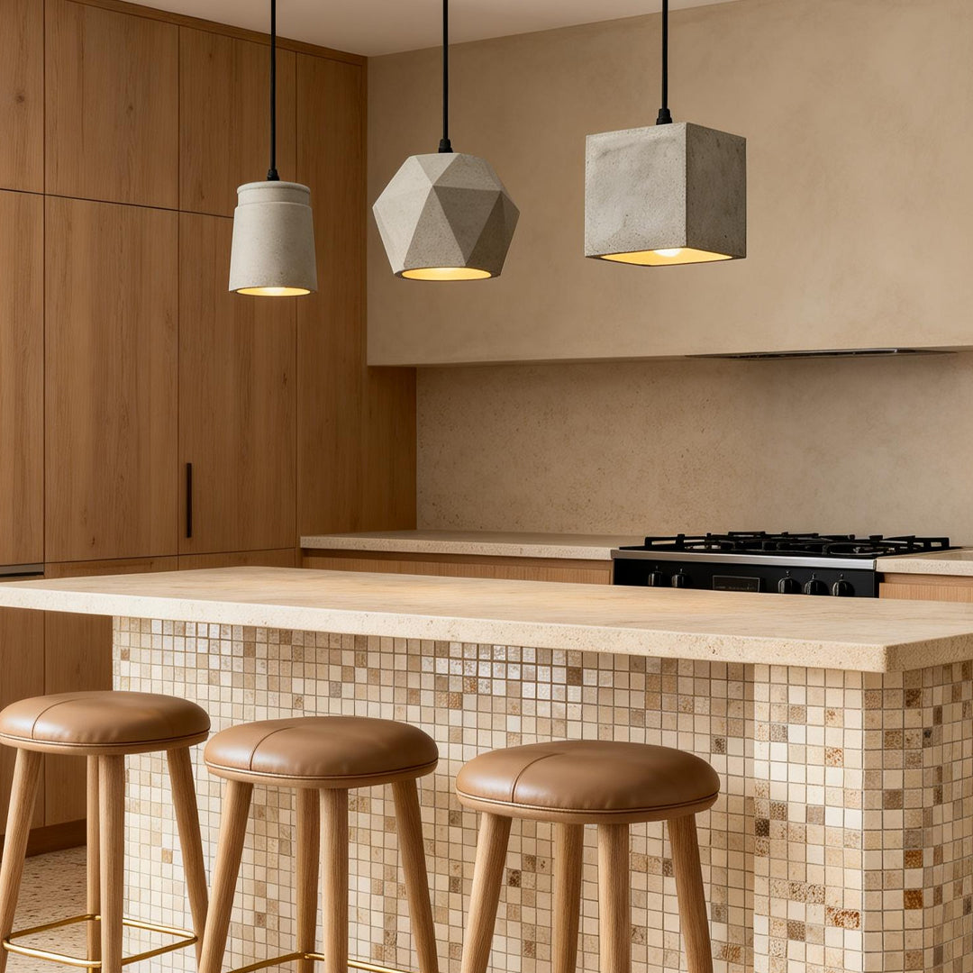 Cement Look Pendant Lights Industrial Style Unique Ceiling Light