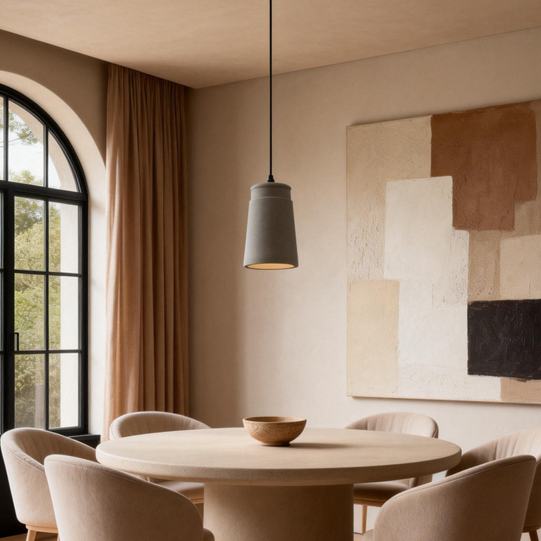 Cement Look Pendant Lights Industrial Style Unique Ceiling Light