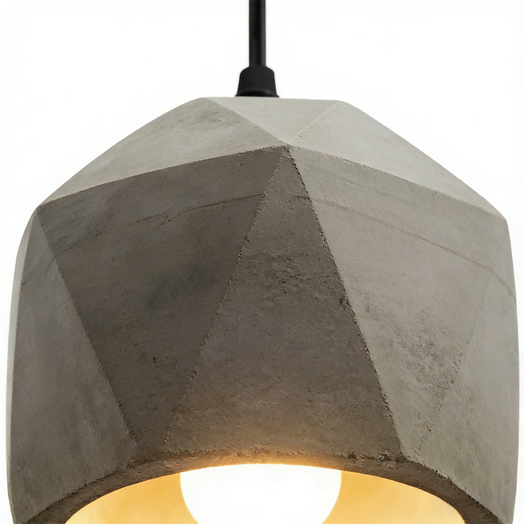 Cement Look Pendant Lights Industrial Style Unique Ceiling Light