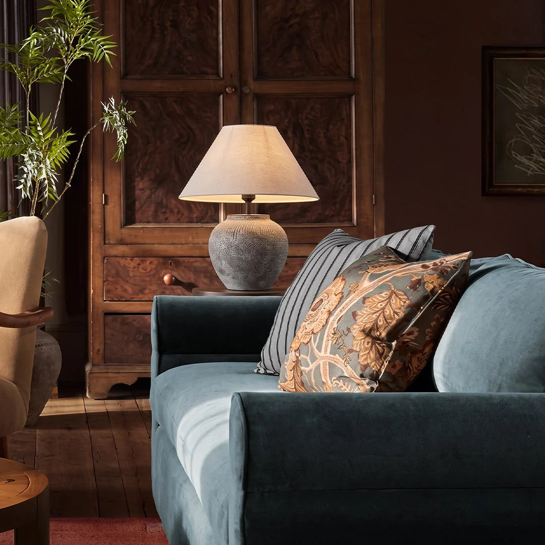 Ceramic Base Table Lamp Wabi-Sabi Bedside Decorative Light